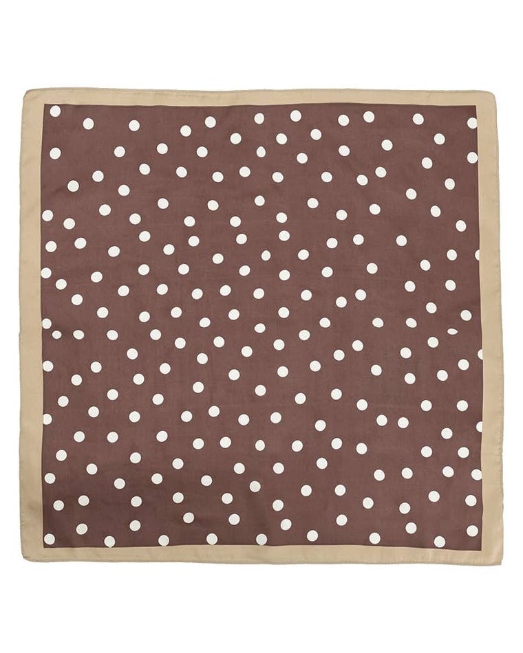 Chocolate Silky Polka Dot Scarf- COMING SOON!