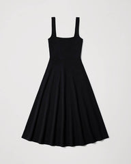 Fit & Flare Square Neck Dress