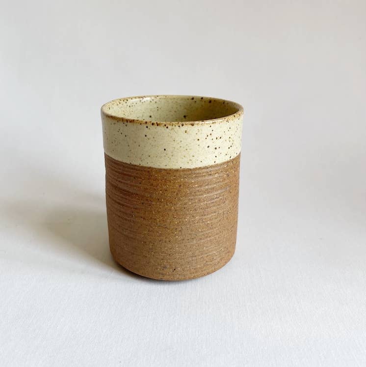 Rustic White Ceramic Tumbler