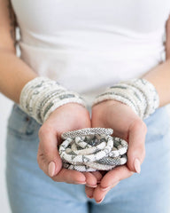 Sterling Roll-on Beaded Bracelets