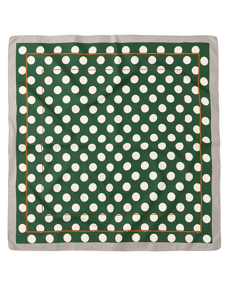 Green Silky Polka Dot Scarf- COMING SOON!