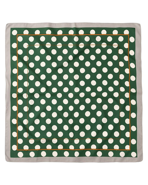 Green Silky Polka Dot Scarf- COMING SOON!