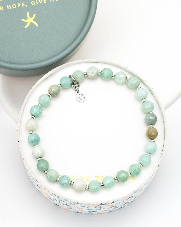 Seafoam Mist Beaded Bracelet- LAST ONE!