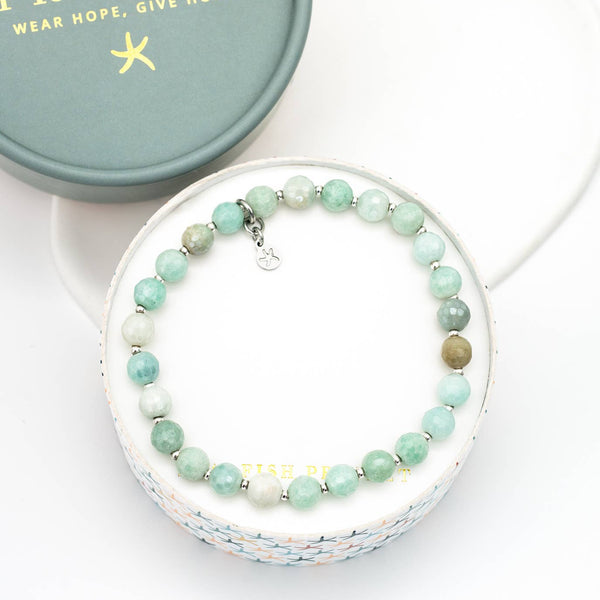 Mae Amazonite Beaded Bracelet