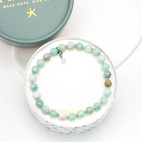Mae Amazonite Beaded Bracelet