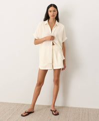 Coastal Gauze Relaxed Shirt- Size Large