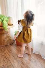 Corduroy Pinafore Baby Dress Set