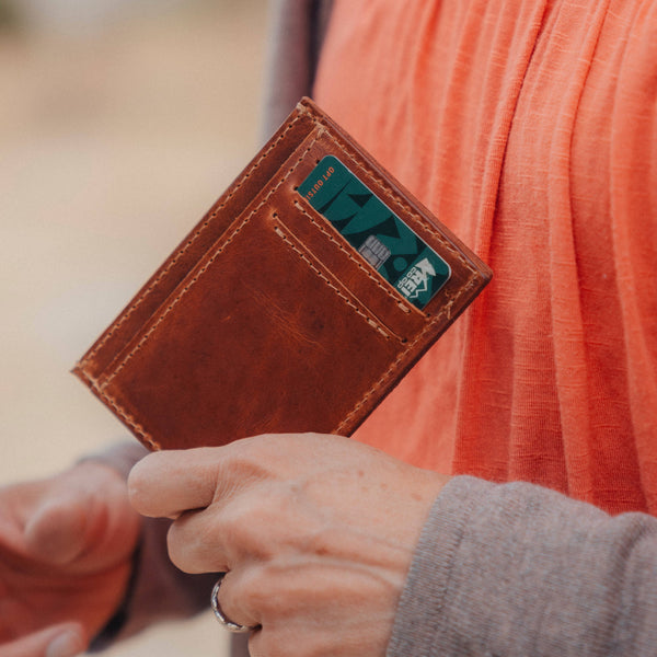 Card Holder Wallet in Cognac