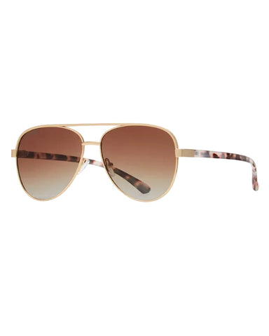 These Matte Gold + Ivory Tortoise Aviator Sunglasses are already a fan f...