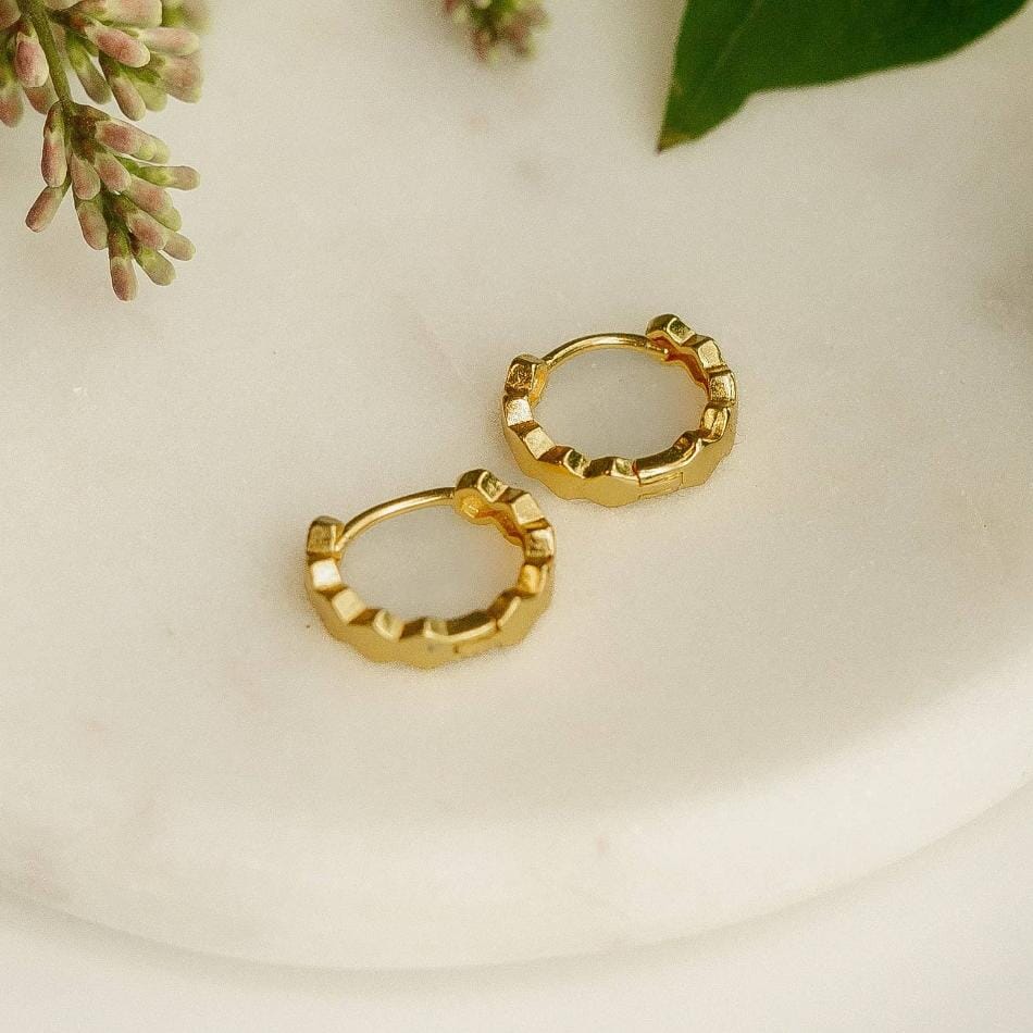 ethically made gold hoop earrings