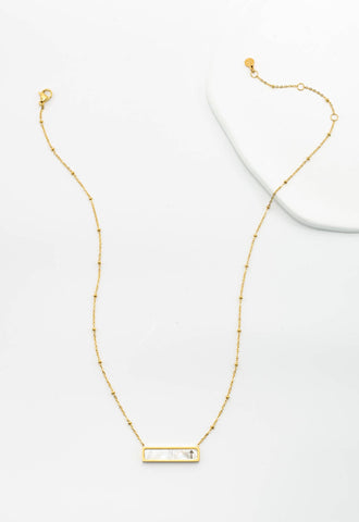 Faith Reversible Cross Bar Necklace
