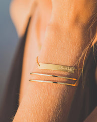 Speak Up Gold Bar Bracelet
