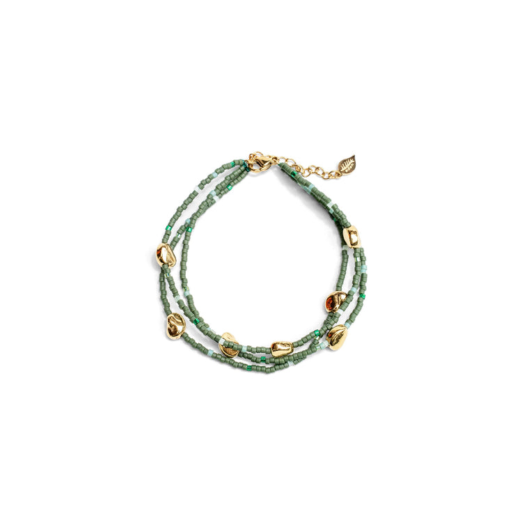 Garden of Eden Layered Bracelet- Green