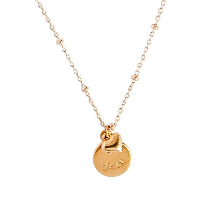 Courageous Heart Necklace- Gold