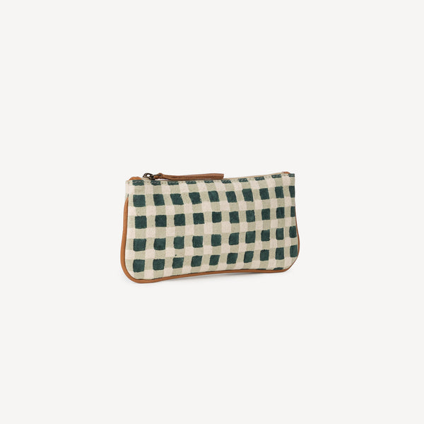 Pencil Pouch- Evergreen Gingham