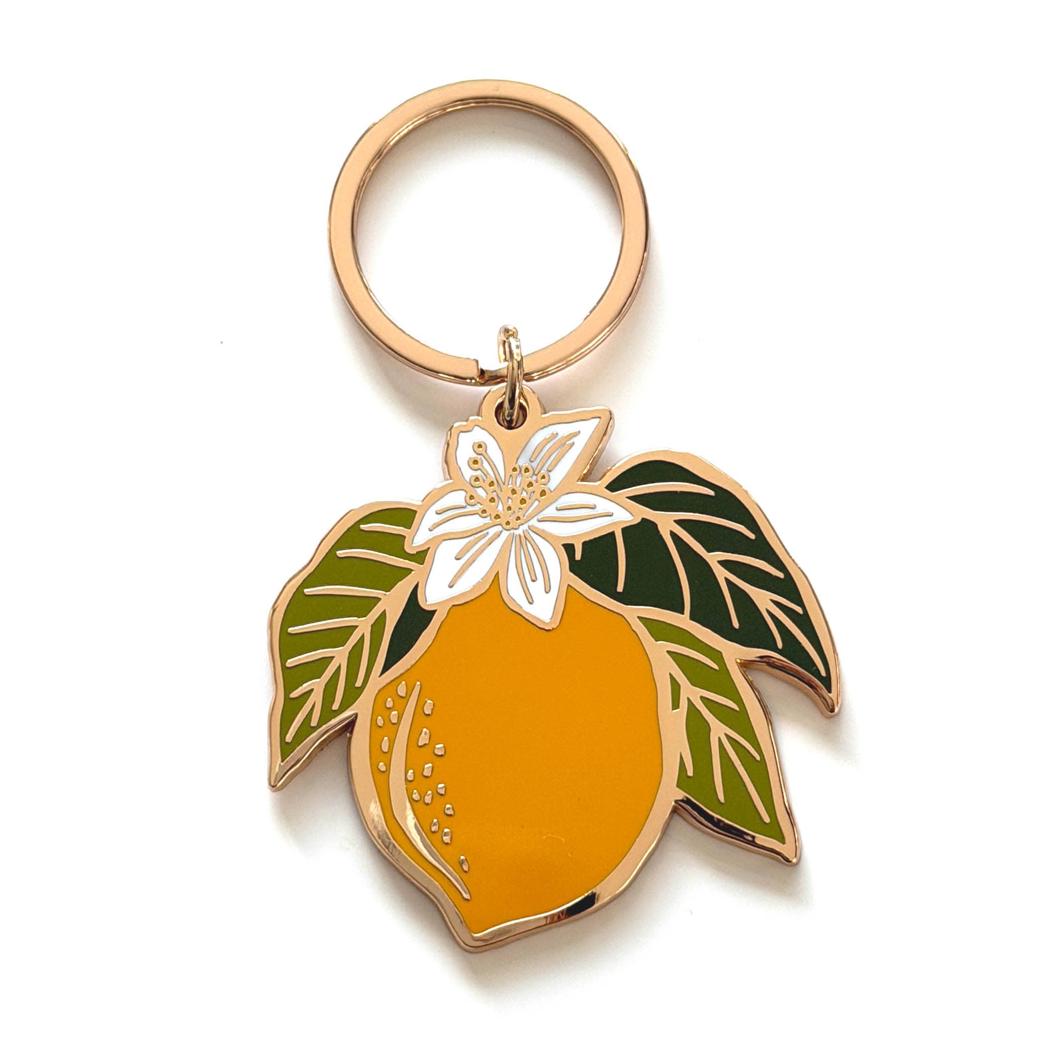 Lemon Blossom Gold Plated Keychain