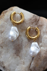 Freshwater Pearl Hoops
