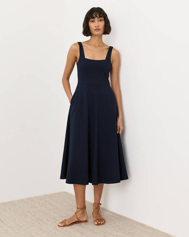 Fit & Flare Square Neck Dress