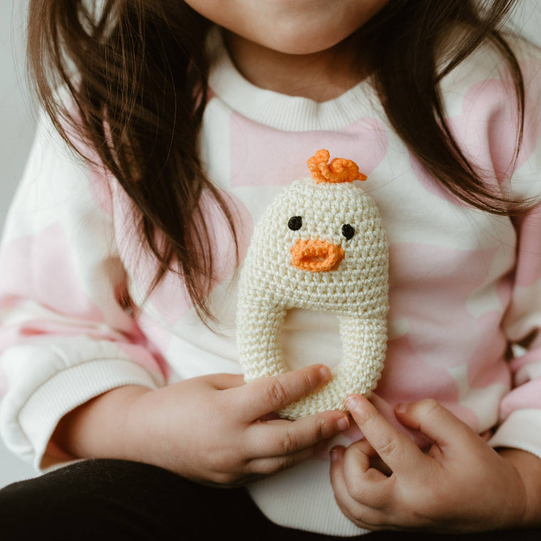 Crochet Duck Baby Toy