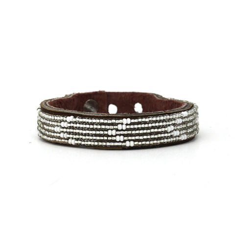 Naturals Beaded Leather Cuffs - Redemption Market