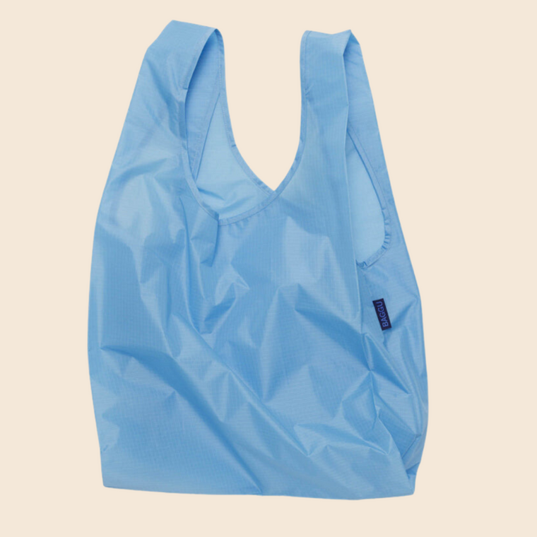 Solid Baggu Reusable Bag- Soft Blue