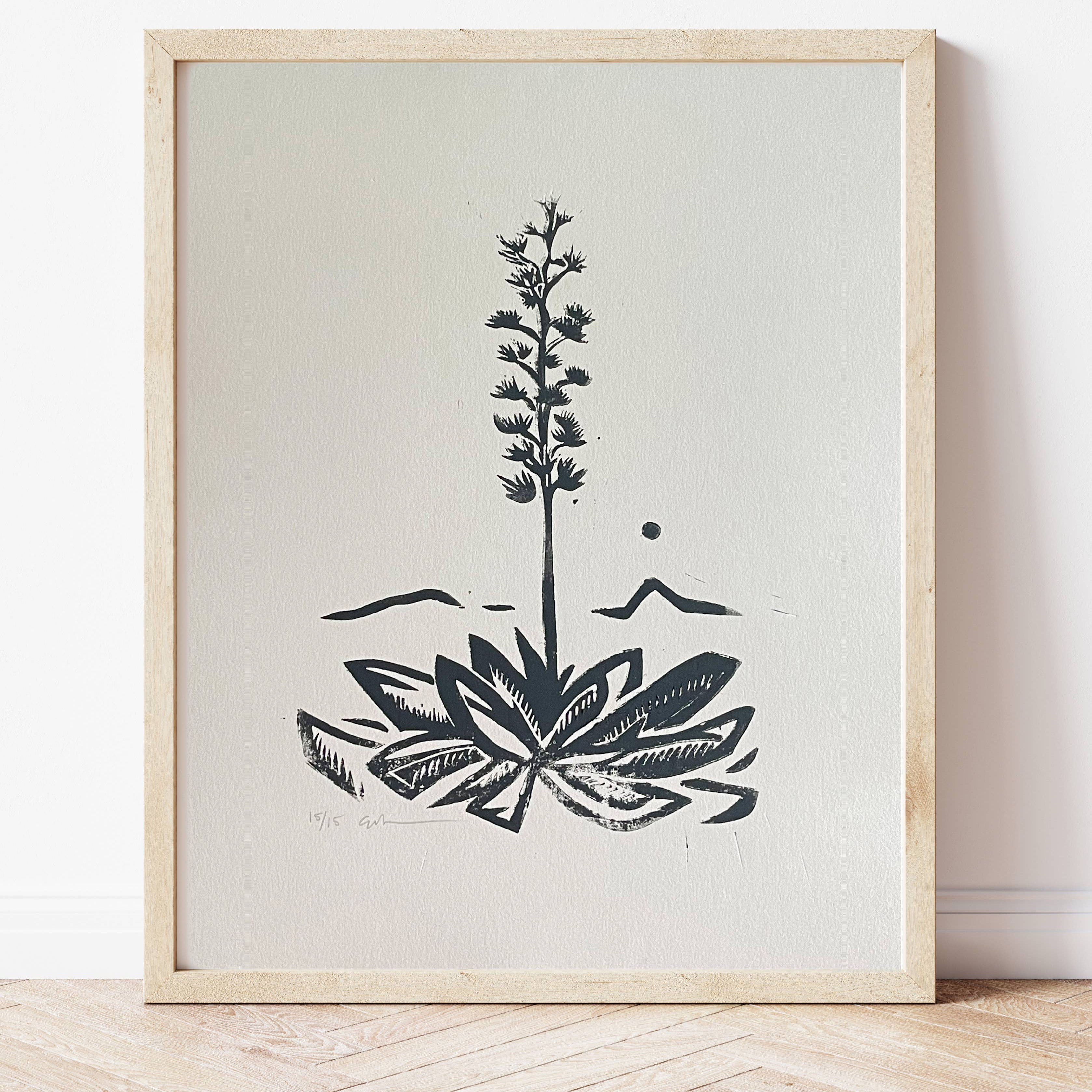 'Agave' Linocut Print