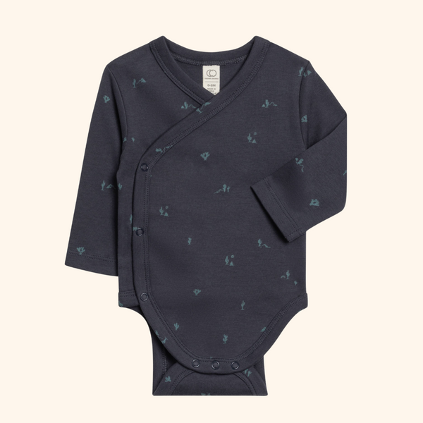 Kimono Organic Bodysuit- Cactus Print