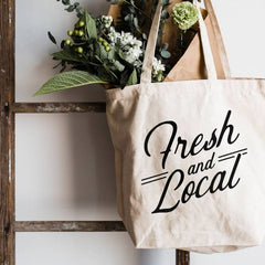 fresh and local farmers market tote
