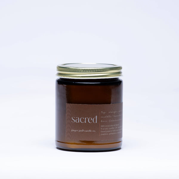 Sacred Soy Candle- Cedarwood + Spice