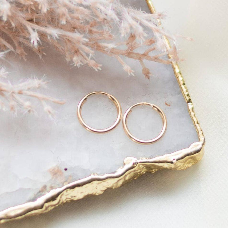 14k Gold Filled Endless Hoops Earrings