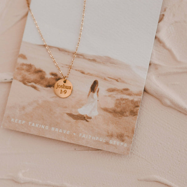 gold necklace Joshua 1:9