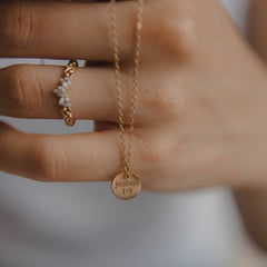 gold plated joshua 1:9 necklace