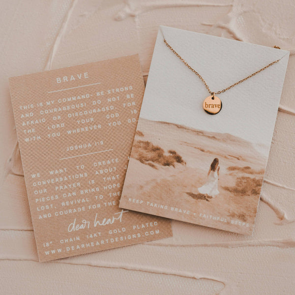 brave gold disc necklace 