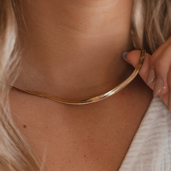 gold minimalist Christian necklace 