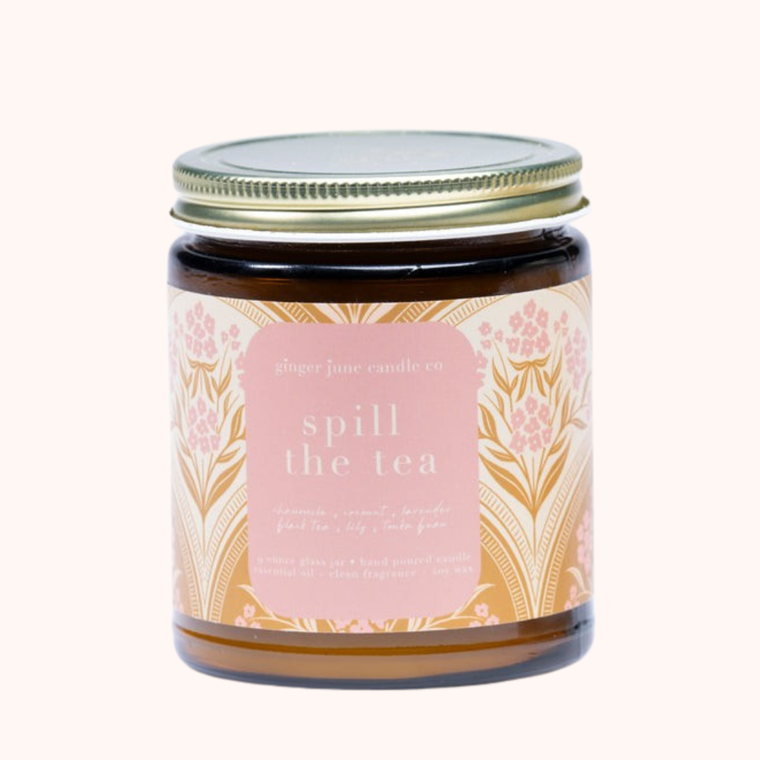 Spill the Tea Soy Candle- Lavender + Chamomile