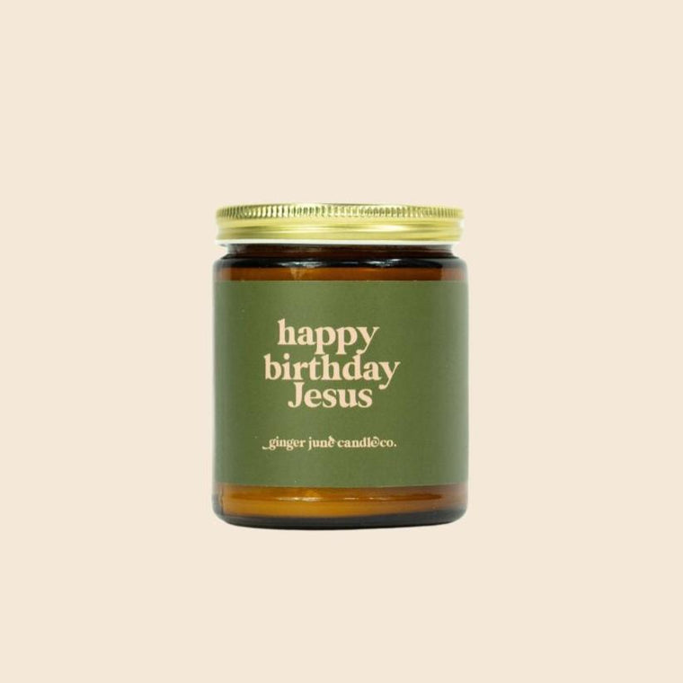 Happy Birthday Jesus Soy Candle