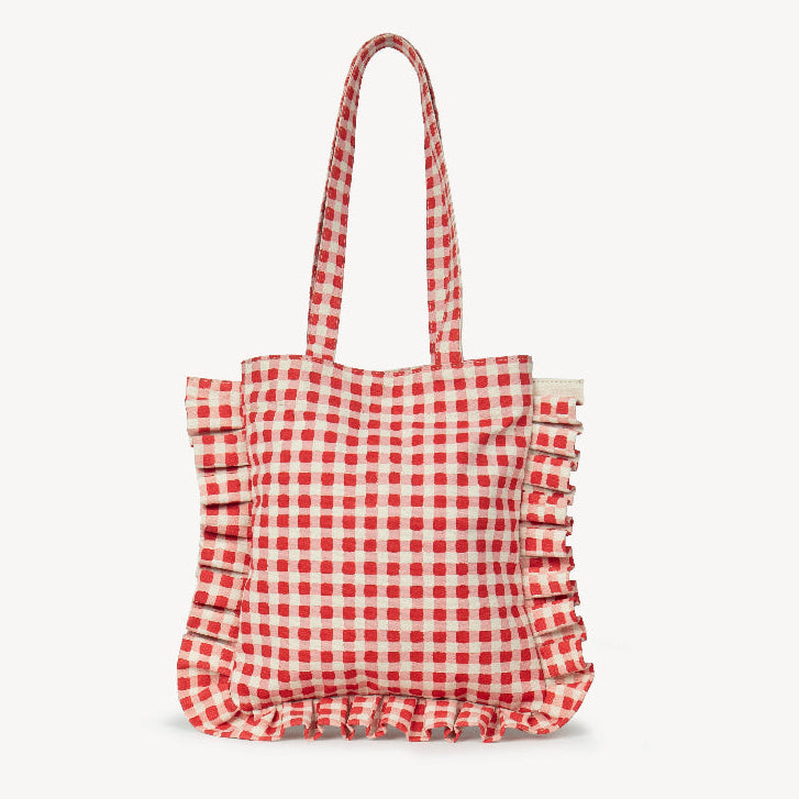 Momo Tote - Tomato Gingham
