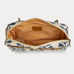 Block Print Belt Bag- Indigo Fern