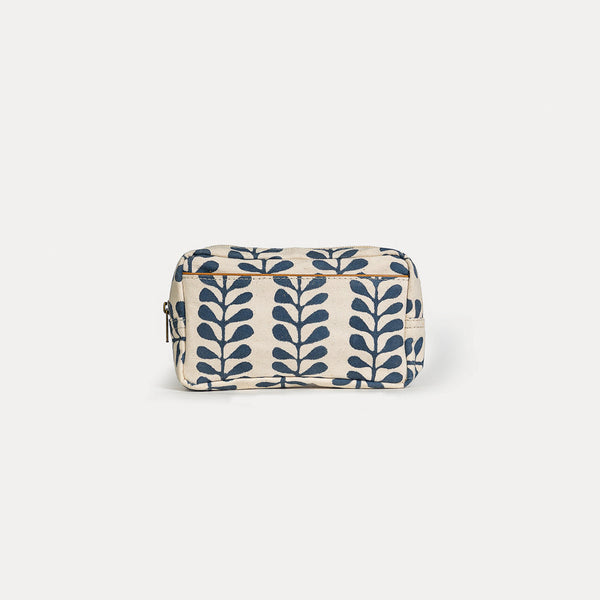 Block Print Belt Bag- Indigo Fern