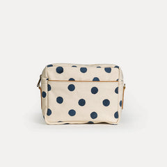Block Print Camera Bag- Indigo Dot