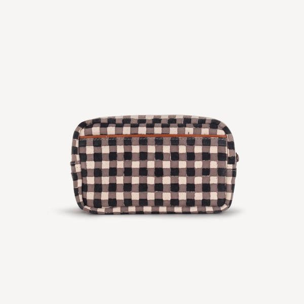 Block Print Belt Bag- Winter Gingham