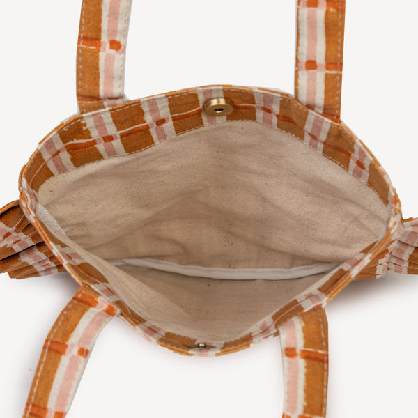 Momo Tote- Ember Plaid