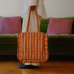 Momo Tote- Ember Plaid