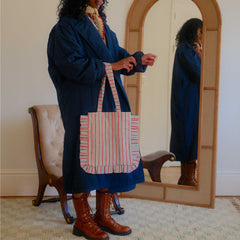Momo Tote- Blanket Stripe