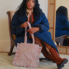 Momo Tote- Blanket Stripe