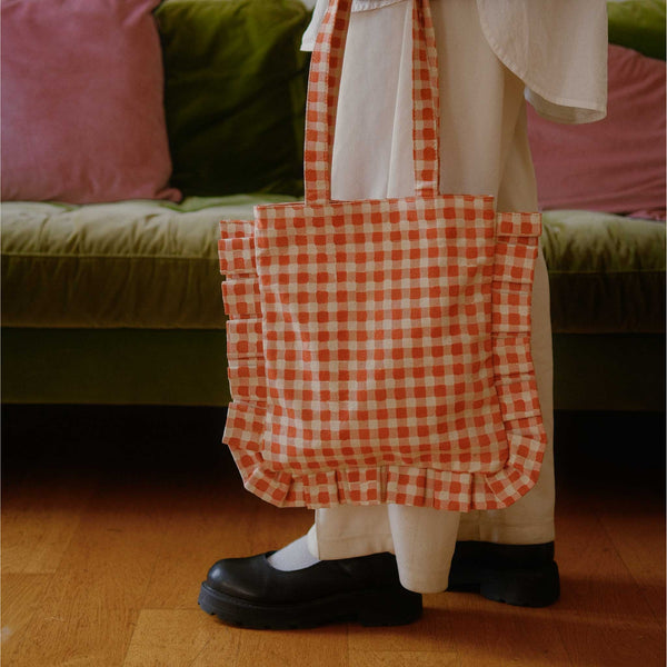 Momo Tote- Harvest Gold Gingham