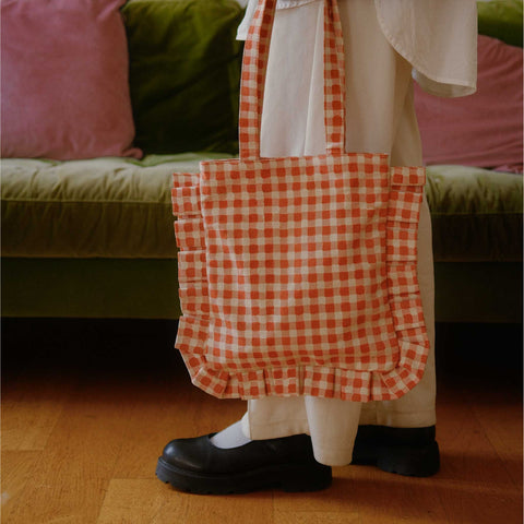 Momo Tote- Harvest Gold Gingham