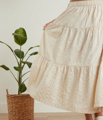Haylea Organic Cotton Skirt- Pearl