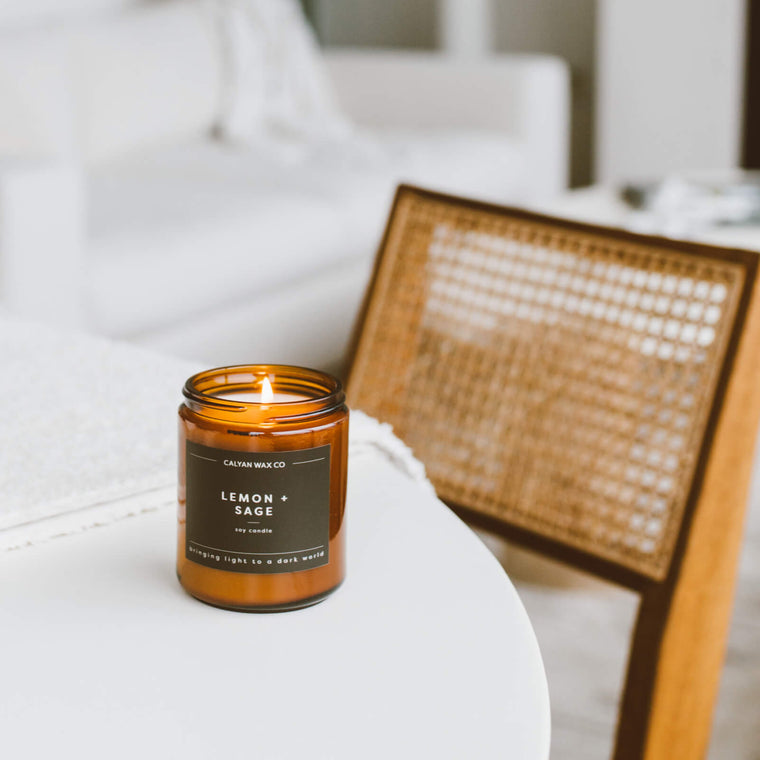 Lemon + Sage  Soy Candle