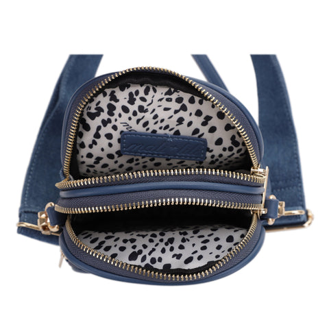 Josie Double Denim Crossbody Bag - Light Blue